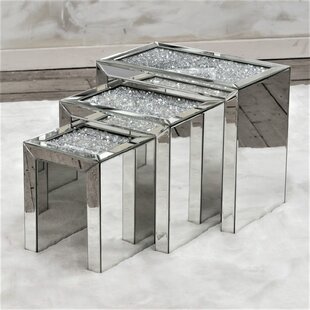 crushed crystal side table